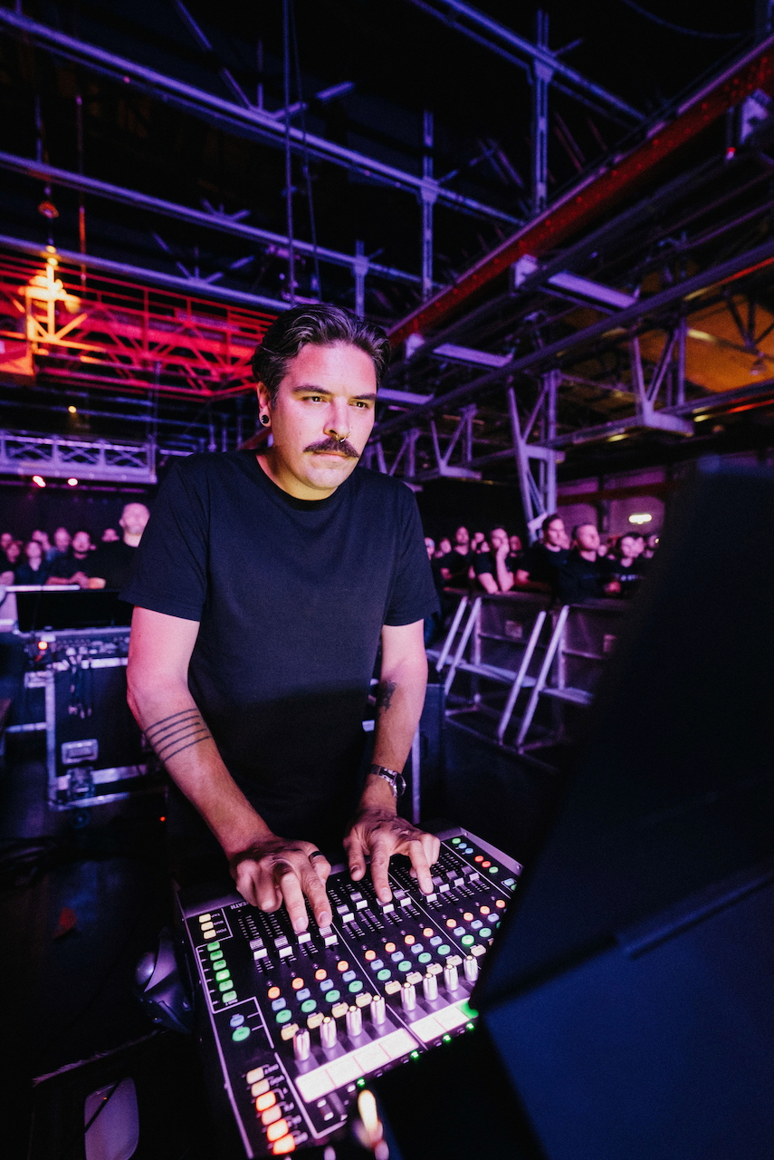 Dylan Mitrovich mixing front of house